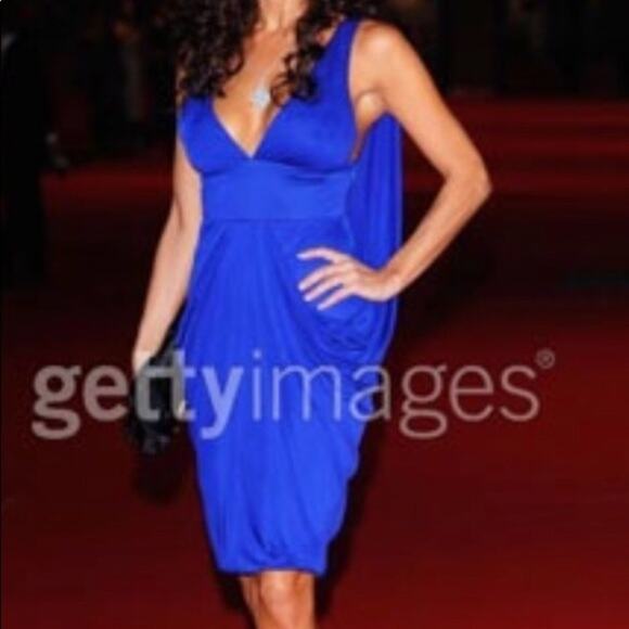 NWT Versace Early 2000's Draped Panel Back Grecian Cocktail Dress Sz 42 - Picture 6 of 13